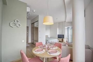 Фото номера Номер-студио с балконом Апартаменты Korio Apartments, Druskininkai г. Друскининкай 10