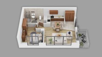 Фото номера Апартаменты с 1 спальней Апартаменты Medunos apartamentai г. Друскининкай 18